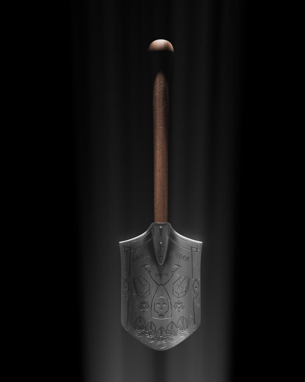sovux — 3D Concept Art & Modeling: Grave Digger — lopata 3 (#3)